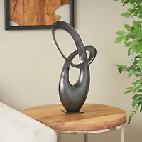 17" Dark Gray Aluminum Abstract Sculpture
