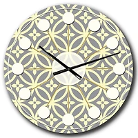 Designart 'Retro Ornamental Pattern Ii Mid-Century Modern Wall Clock