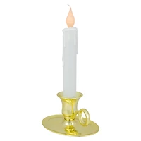 Lighted LED Window Candle with Oval Handle Base - 8" - Set of 4