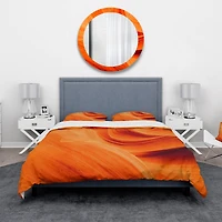 Designart 'Orange Upper Antelope Canyon' Landscape Bedding Set