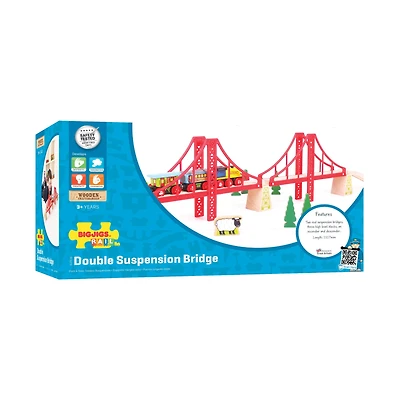 Wooden Double Suspension Bridge