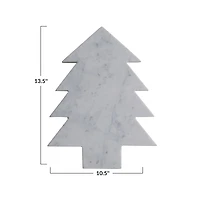 Hello Honey® 13.5" White Marble Tree Shaped Cheese & Cutting Board