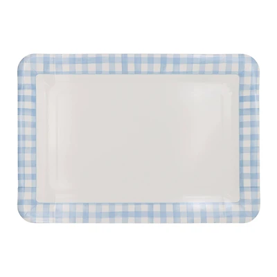9" x 13" Blue & White Gingham Paper Trays, 2ct. by Celebrate It™