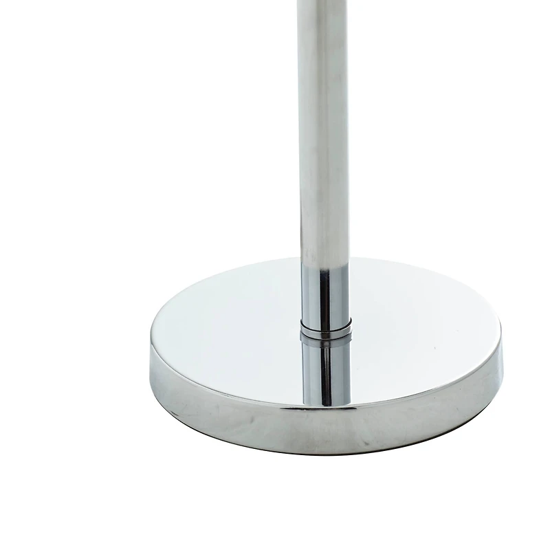 Silver Iron Contemporary Table Lamp, 30" x 13" x 13"