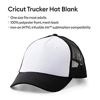 Cricut® Black/White Trucker Hat Blank