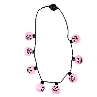 33" Pink Jack-O'-Lantern Necklace