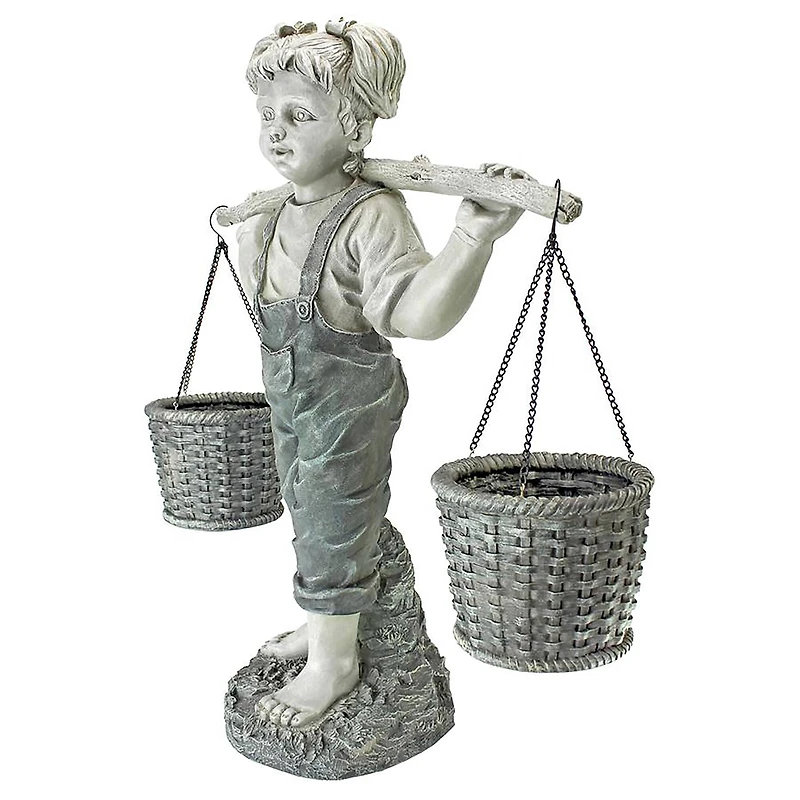 Design Toscano 25" Flowers for Felicity Little Girl Garden Statue