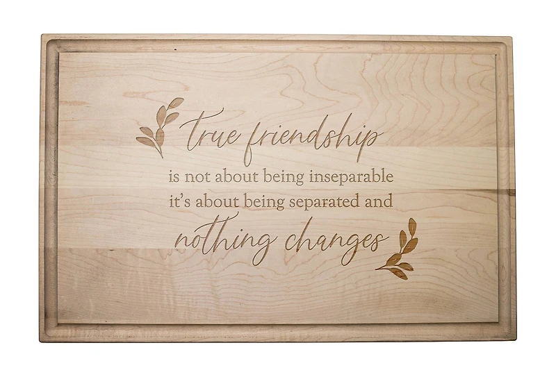 True Friendship 17" x 11" Maple Cutting Board