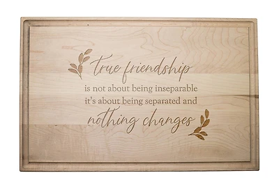 True Friendship 17" x 11" Maple Cutting Board