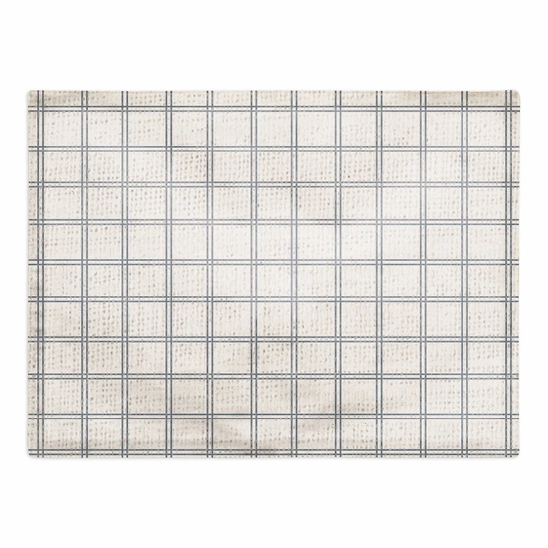Slate Windowpane Pattern 18" x 14" Cotton Twill Placemat