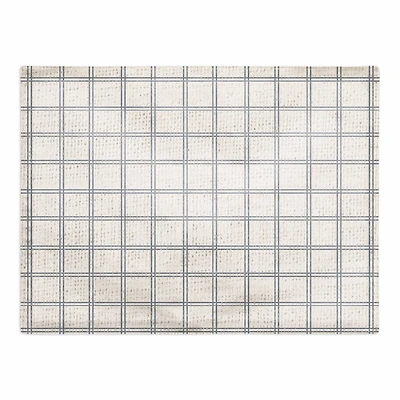 Slate Windowpane Pattern 18" x 14" Cotton Twill Placemat