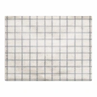 Slate Windowpane Pattern 18" x 14" Cotton Twill Placemat