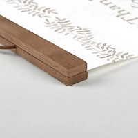 Dinner Prayer 12" x 18" Teak Hanging Canvas