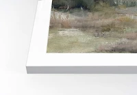 Textural Muted Landscape 20" x 30" White Framed Print Under Plexiglass