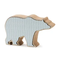Wood Polar Bear Decor Set, 3" & 3.75"