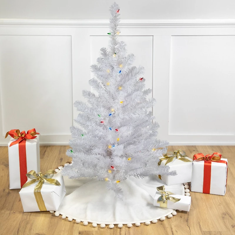 3ft. Pre-Lit Snow White Artificial Christmas Tree