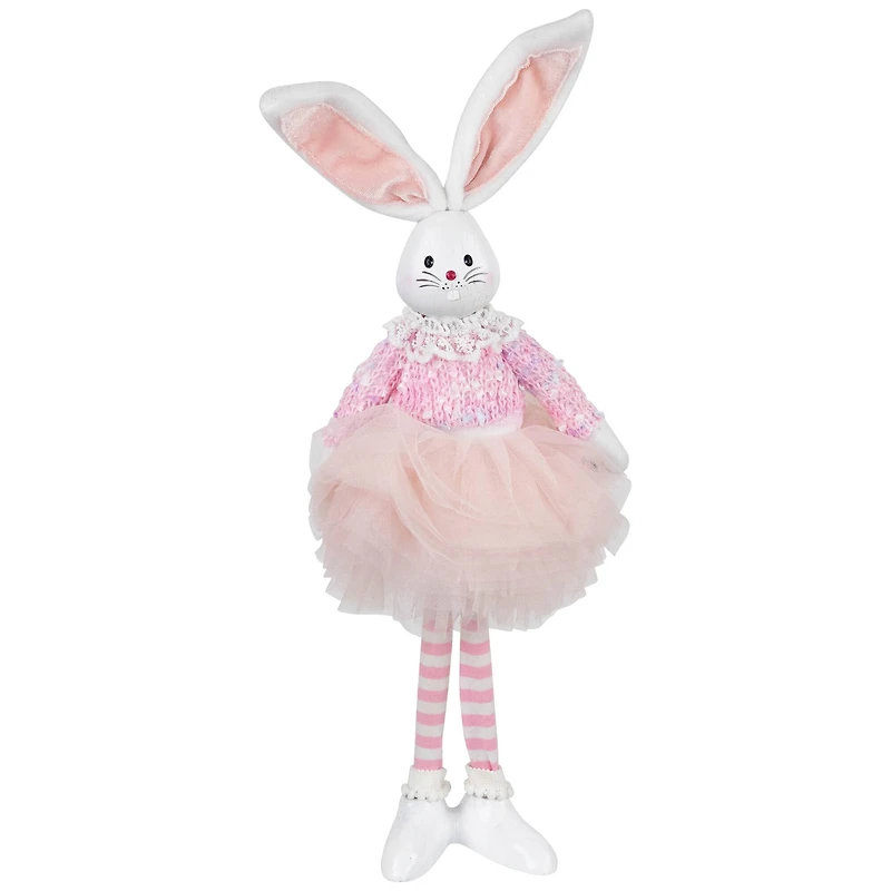 15" Pink Ballerina Bunny Standing Easter Figure