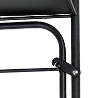 Honey Can Do Black Collapsible Wall-Mounted Clothes Drying Rack with Shelf