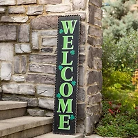 Glitzhome® 42'' Lighted St. Patrick's Day Wooden "WELCOME" Porch Sign
