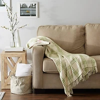 DII® Antique Green Modern Farmhouse Plaid Throw