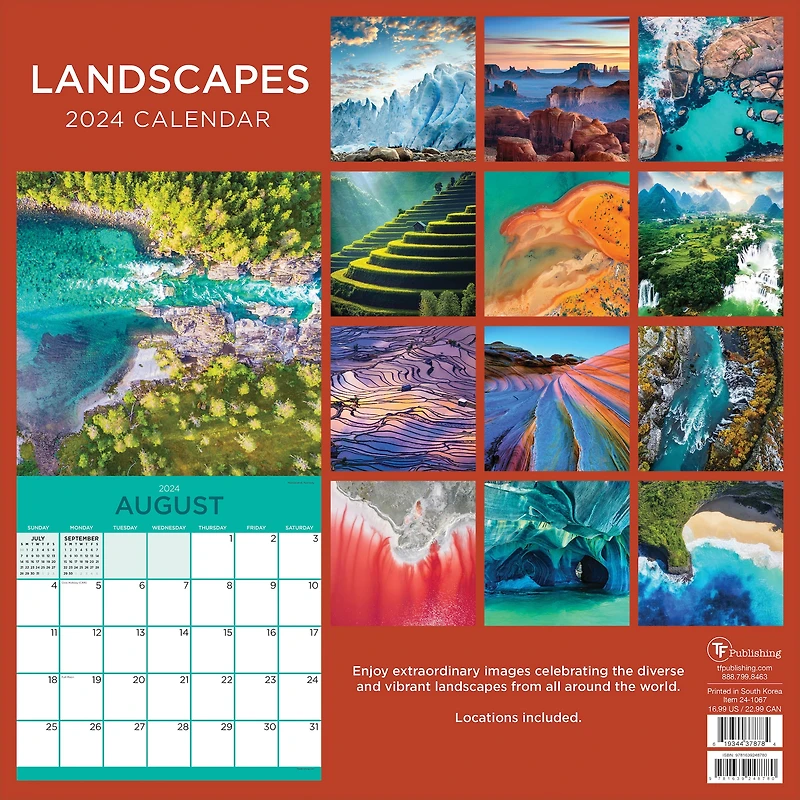 TF Publishing 2024 Landscapes Wall Calendar