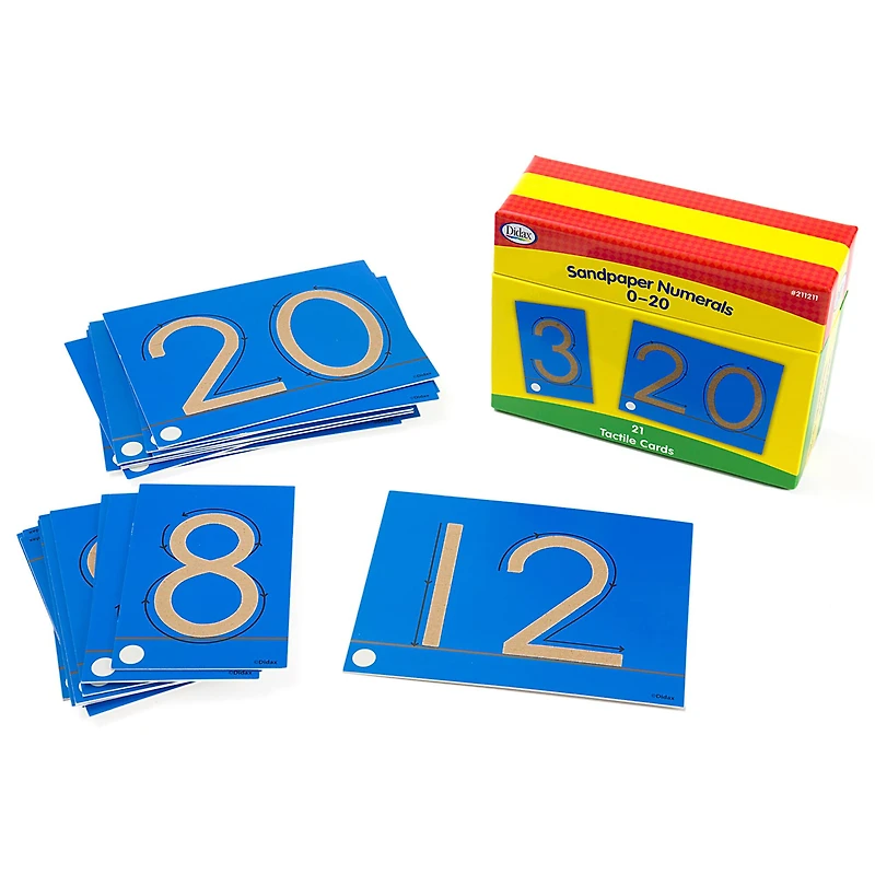 Didax® Tactile Sandpaper Numerals 0-20