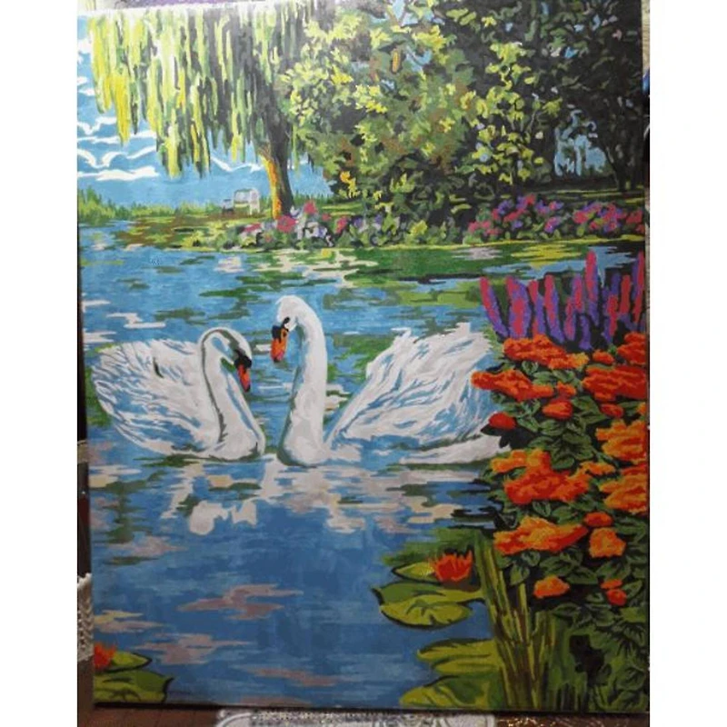 Crafting Spark White Swans Painting by Numbers Kit