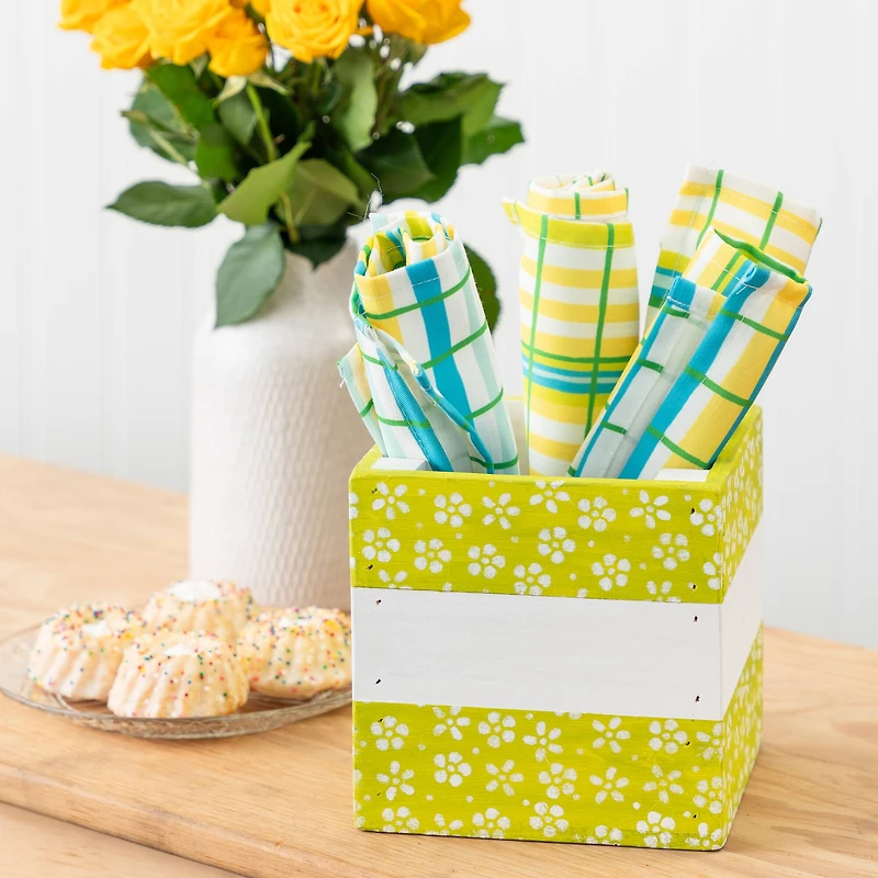 6" Unfinished Wooden Cube Riser Box