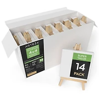 Arteza® 4" x 4" Mini Canvases with Easels, 14ct.