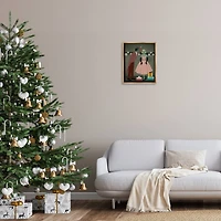 Stupell Industries Romantic Christmas Kiss Floating Frame Wall Art