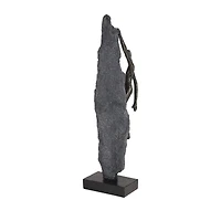 Bronze Resin Industrial Sculpture, Climbing 19" x 6" x 5"