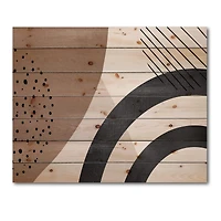 Designart - Abstract Shapes in Terracotta and Ivory Shapes III