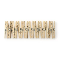12 Packs: 18 ct. (216 total) 3.5" Wood Clothespins by Creatology™