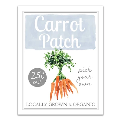 Carrot Patch Sign 1 11" x 14" Canvas Wall Art