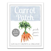 Carrot Patch Sign 1 11" x 14" Canvas Wall Art