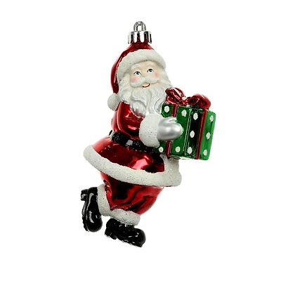 2 Pack 3" Classic Santa with Gift Shatterproof Ornaments by Ashland®