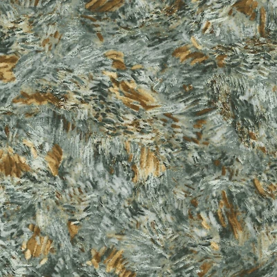 Robert Kaufman Silver & Yellow Brush Strokes Cotton Fabric