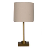 15.5" Metal Table Lamp with Natural Fabric Shade by Ashland®