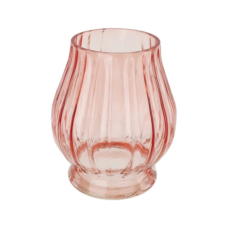 5.5" Pink Tabletop Glass Vase by Ashland®
