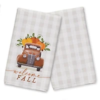 Welcome Fall Truck Tea Towels, 2ct.