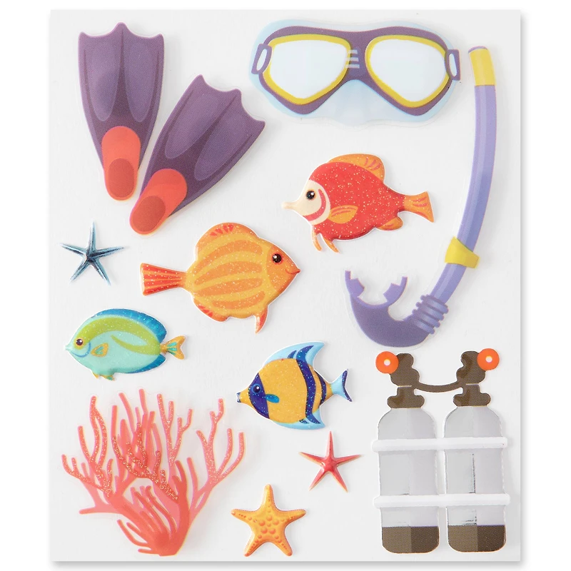 Scuba Puffy 3D Stickers By Recollections™