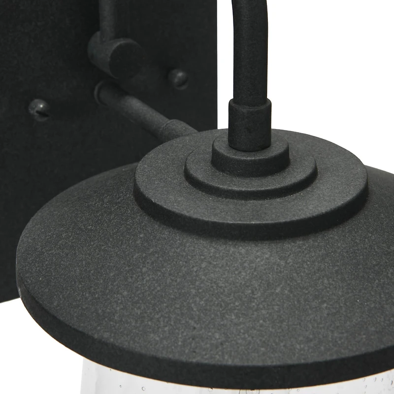 Hello Honey® Robert Stevenson Lighting Hudson 14.5" Distressed Zinc Metal & Seedy Glass Outdoor Light