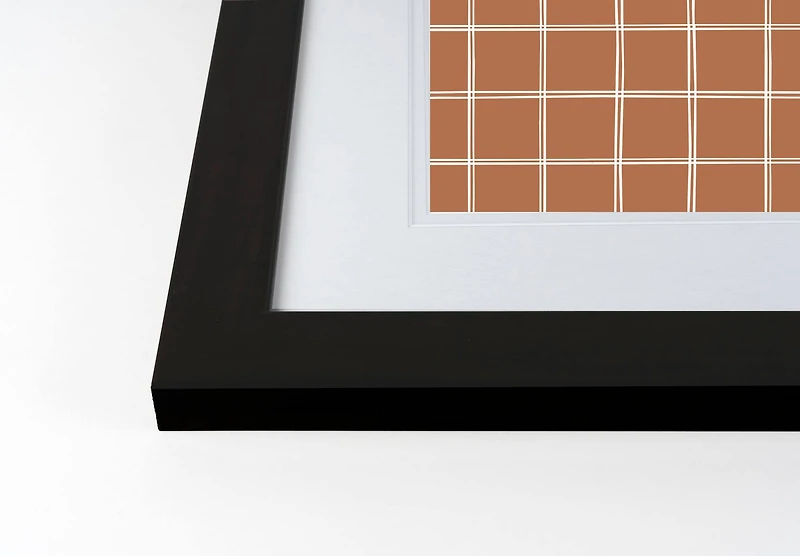 Together Orange Window Pane Black Framed Print Wall Art