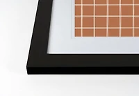 Together Orange Window Pane Black Framed Print Wall Art