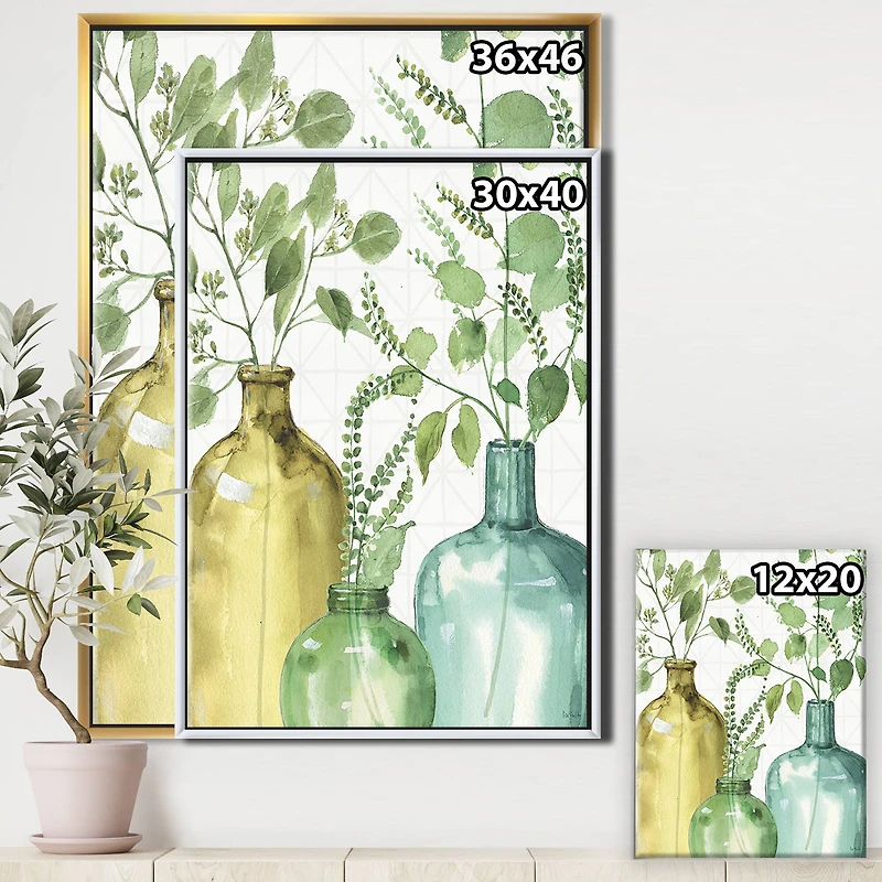 Designart - Mixed Botanical Green Leaves IX