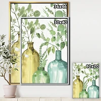 Designart - Mixed Botanical Green Leaves IX