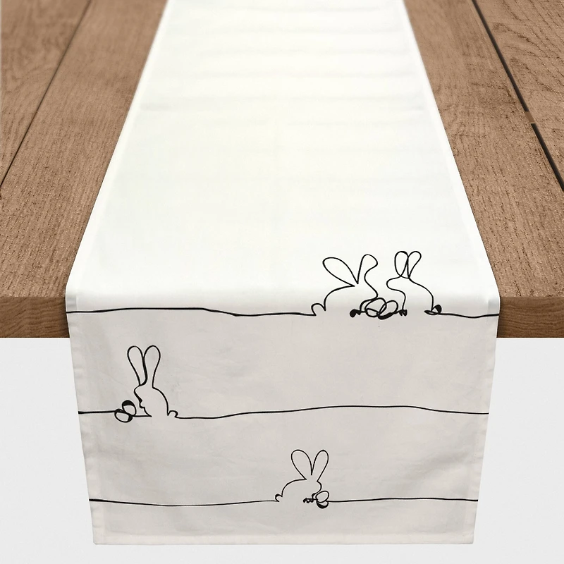 Easter Bunnies Contour 4 16" x 90" Poly Twill Table Runner