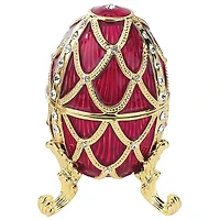 Design Toscano 4" Golden Trellis Romanov Style Enameled Rouge Egg