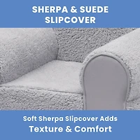 Deluxe Sherpa Suede Chair
