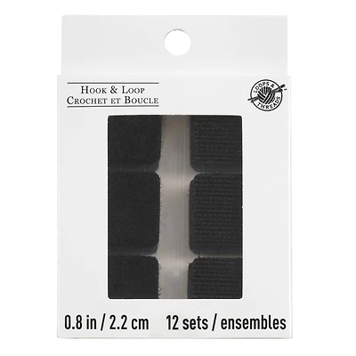 Black Hook & Loop Squares by Loops & Threads®